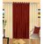 iLiv Stylish curtains combo set of 4 -2creamnd2maron5ft