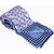 IndiWeaves Cotton  Dohar/Ac Blanket  set for Double Bed (1 pieces)-WhiteBlue (90743-DB)