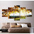 Decor Kafe 5 Piece Digital  Printed autum by srvnt Without Frame Poster 59x31(inch)