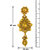 Traditional Ethnic Twin Floral Gold Plated Dangler Earrings for Women by Donna ER30123G