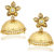 Kundan Pearl Jhumka Earrings For Women Girls in Traditional Ethnic Gold Plated Earings By Meenaz J115