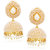 Kundan Pearl Jhumka Earrings For Women Girls in Traditional Ethnic Gold Plated Earings By Meenaz J129