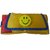 Birthday Return Gift Smiley Smiley with three chains and a Flap Art cotton Pencil Boxes(Set of 10)