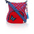 Pick Pocket red canvas sling bag with a butterfly embroidery.