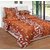 HSR Collection multicolor cotton double bedsheet with 2 pillow cover