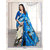 Varsha Gunjan blue chiffon saree