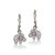 Mahi White Elephant Rhodium Plated Earring For Women Er1109422r