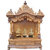 Ganesh Laxmi Durga Gold Plated Idol - 2.9 Inches