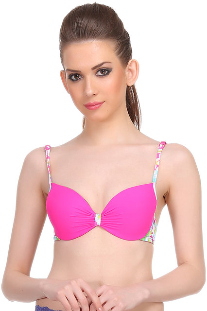 Buy Clovia Polyamide Printed Back Band Bra In Hot Pink -Br0558P14 Online @  ₹999 from ShopClues
