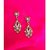 Partywear Dangle Gold finish Wedding Earrings>>>Studded with beautiful CZ stones