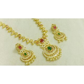 AD and CZ neckset with earrings