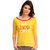 Clovia Cotton Comfy T-Shirt In Yellow -Lt0105P02