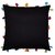 Lushomes Pirate Black Cotton Cushion Cover with Pom Pom - Pack of 1