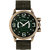 Laurels Oval Dial Green Fabric Strap Analog Men's Watch