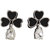 Hart Design Jazz Jewellery Black and Silver color Drop Earring (JER220)