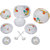 Set Of 6 Pcs Trendy White Melamine Full Dinner Plates Design 8
