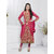 Fabliva Peach Embroidered Faux Georgette Straight Suit (Unstitched)
