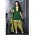 Green And Yellow Cotton Patiyala Dress Material
