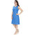 Svt Ada Collections Blue Linen Solid/Plain A-line Midi Dress