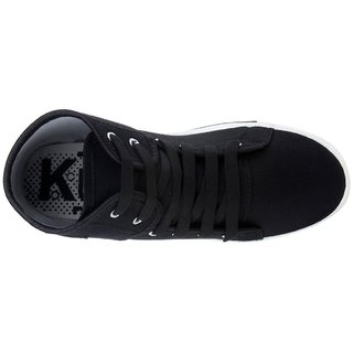 black lace slip on shoes