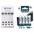 Combo Of 4 pcs ENVIE 1000mAh Rechargeable AA Battery Cell + Cell Charger AA/AAA