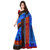 Aaina Blue  Maroon Bhagalpuri Silk Printed Saree with Blouse (FL-11683)