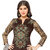 Khoobee Presents Embroidered Bhagalpuri Dress Material (Dark Brown,Light Grey)
