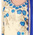 Khoobee Presents Embroidered Georgette Dress Material (Beige,Blue)