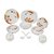 Set Of 24 Pcs Trendy White Melamine Full Dinner Plates - Design 4