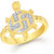 Tortoise Rings For Girls ,Women Gold Plated In American Diamond Cz Jewellery FR519