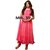 Shopeezo Daily Wear Dark Pink Color Net  Brasso Dress Semi-Stitched