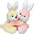 Tabby Toys Cute  Lovely Bunny Couple  - 37 cm (Pink, Beige)