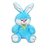 Tabby Toys Cute  Happy Bunny Teddy  - 35 cm (Blue)