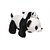 Tabby Toys Cute  Careing Mother Panda With Innocent Baby Soft Toy  - 24 cm (White, Black)