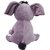 Tabby Toys Cute Innocent Elephant With Naughty Monkey  Soft Toys - 14 Inch (Grey Brown)
