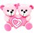 Tabby Toys Cute Teddy Bear Holding Heart  - 22 cm (Pink)