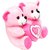 Tabby Toys Cute Teddy Bear Holding Heart  - 22 cm (Pink)