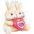 Tabby Toys Cute Bunny Couple With Heart  - 30 cm (Beige, White)