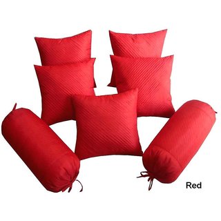 DESIGNER COMBO CUSHION COVERS AND BOLSTER COVER SET OF 7 PCS