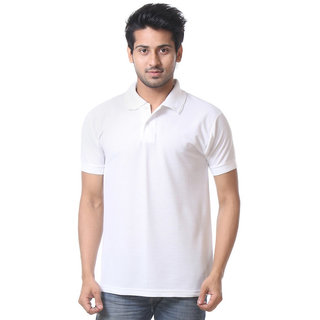 white polo neck t shirt