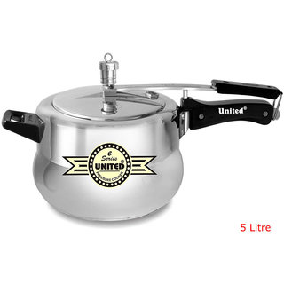 UNITED 5 Litre E- Series Aluminium Inner Lid Pressure Cooker