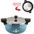 United Smart Cooker Hard Andiosed 3in1 With Aqua Blue Outer Coating (Cooker+Strainer+Server) 5 Litre