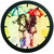 AE World Couple Wall Clock (With Glass)