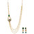 Beautiful Four Layer Ball Chain Kundan Based One Side Pendant Antique Necklace Set (MJ0204)