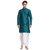 Arose Fashion Green Silk Kurta Dhoti Set
