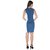 Elliana Blue And White Contrast Side Panel Bodycon