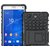 Heartly Flip Kick Stand Spider Hard Dual Rugged Armor Hybrid Bumper Back Case Cover For Sony Xperia Z4 Compact Mini - Rugged Black