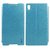 Heartly Premium Luxury PU Leather Flip Stand Back Case Cover For Sony Xperia Z4 - Power Blue