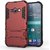 Heartly Graphic Designed Stand Hard Dual Rugged Armor Hybrid Bumper Back Case Cover For Samsung Galaxy J1 Ace SM-J110 - Hot Red