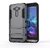 Heartly Graphic Designed Stand Hard Dual Rugged Armor Hybrid Bumper Back Case Cover For Asus Zenfone 2 Laser ZE550KL 5.5 inch - Metal Grey
